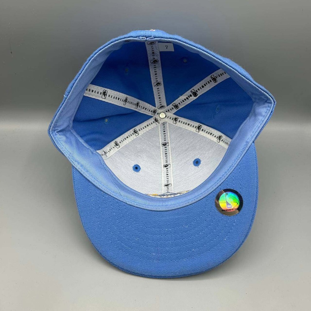 Vintage Denver Nuggets Hat Youth 7 Blue Embroidered NBA Reebok‎ Fitted Cap New - Picture 2 of 9